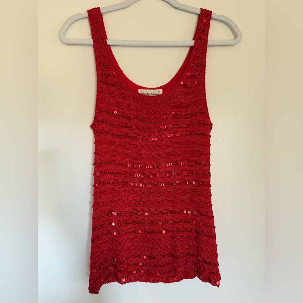 Rare vintage beaded and sequin mermaid tank top